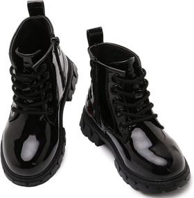 img 3 attached to DADAWEN Waterproof Lace Up Toddler Boys' Boots: Perfect for Outdoor Adventures