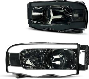 img 4 attached to DWVO LED Tube Headlights Assembly for 02-05 Dodge Ram 1500/03-05 Ram 2500 3500, with DRL Headlamp