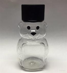 img 4 attached to 🍯 Clearview Containers 24 Pack: Honey Bear Squeeze Bottles with Screw Cap Lid - 2 oz Plastic Bears with Black Cap