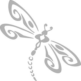 img 1 attached to 🐉 Silver Gray Metallic Dragonfly - Vinyl Window Decal/Sticker for Car/Truck - Die Cut Design