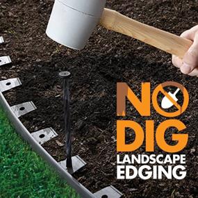 img 2 attached to Dimex 20-Feet Landshark Pound-In Scallop Plastic Landscape Edging Project Kit (3510-20C-3) For Enhanced Landscaping