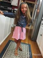 img 1 attached to 👕 Striped Knit Skater Dress with Chambray Shirt-Jack for Girls by U.S. Polo Assn. review by Ashley Brunner