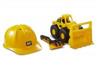 build and play with the cat construction wheel loader sand set - 10 inch loader, hard hat, and bonus sand tools included! logo