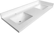 white quartz double sink vanity top - 73.5"x 22.5"x1.5 logo