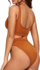 img 3 attached to 👙 Dixperfect Women's High Waisted Bikini Swimsuit: Perfect Pieces for Fashionable Swimsuits and Cover Ups