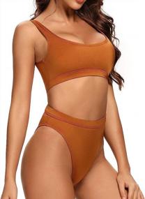 img 2 attached to 👙 Dixperfect Women's High Waisted Bikini Swimsuit: Perfect Pieces for Fashionable Swimsuits and Cover Ups