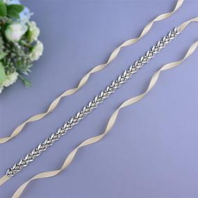 img 3 attached to ULAPAN Rhinestone Wedding Silver Bridesmaid Women's Accessories : Belts