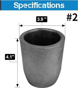 img 3 attached to 4.4Lbs-2Kg Clay Graphite Crucible For Melting Casting Refining Gold Silver Copper Brass Aluminum - Gongyi #2