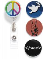 usa-made peace tinker reel retractable badge reel with alligator clip and 36-inch cord - ideal for office and professional use with improved seo logo