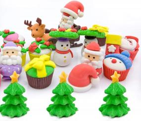 img 4 attached to Adorable 30-Piece Christmas Animal Eraser Set For Kids - Ideal As Classroom Rewards, Desk Pets, Puzzle Solvers, And Party Favors