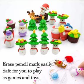img 3 attached to Adorable 30-Piece Christmas Animal Eraser Set For Kids - Ideal As Classroom Rewards, Desk Pets, Puzzle Solvers, And Party Favors