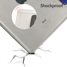 img 2 attached to Чехол для iPad Air 2 (2014) - RUBAN Slim Lightweight Protective Smart Shell Нескользящая подставка с защитой от царапин [Auto Sleep/Wake] (Night Sky)