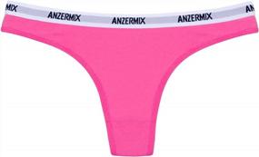 img 1 attached to Pack Of 6 Women'S Cotton Thongs With Breathable Fabric By Anzermix