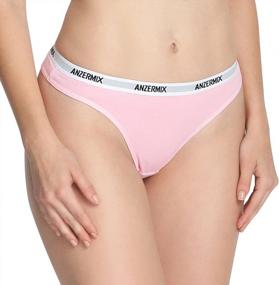 img 3 attached to Pack Of 6 Women'S Cotton Thongs With Breathable Fabric By Anzermix