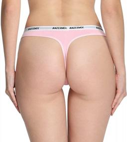 img 2 attached to Pack Of 6 Women'S Cotton Thongs With Breathable Fabric By Anzermix