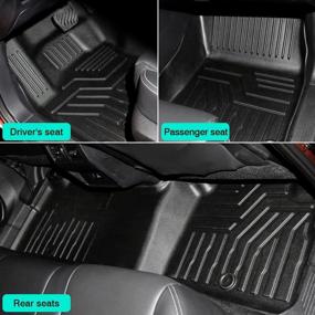 img 1 attached to TGBROS Custom Fit All-Weather Floor Mats for Nissan Rogue 2021-2023 | Non-Slip Black Liners | Front & Rear Row Full Set (Exclude Sport Models)