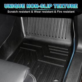 img 2 attached to TGBROS Custom Fit All-Weather Floor Mats for Nissan Rogue 2021-2023 | Non-Slip Black Liners | Front & Rear Row Full Set (Exclude Sport Models)