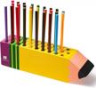 gamenote wooden pencil holder - 30 numbered holes for an organized classroom! logo