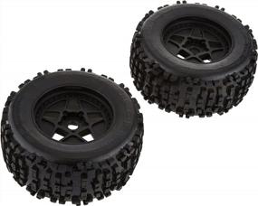 img 4 attached to Set Of 2 ARMA AR510092 Dboots Backflip 3.8" MT 6S RC Monster Truck Tires Mounted On Multi-Spoke 17Mm Hex Wheels With Foam Inserts - Black