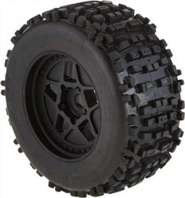 img 3 attached to Set Of 2 ARMA AR510092 Dboots Backflip 3.8" MT 6S RC Monster Truck Tires Mounted On Multi-Spoke 17Mm Hex Wheels With Foam Inserts - Black