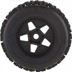 img 1 attached to Set Of 2 ARMA AR510092 Dboots Backflip 3.8" MT 6S RC Monster Truck Tires Mounted On Multi-Spoke 17Mm Hex Wheels With Foam Inserts - Black