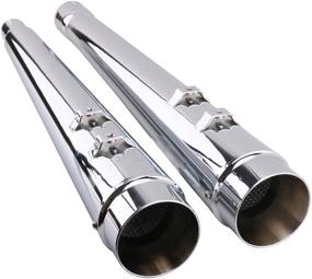 img 4 attached to 🔊 Chrome Megaphone Exhaust Pipe for 2017-2020 Touring, Bagger Models: Street Glide, Dresser, Road King, Electra Glide, Road Glide, Ultra Glide