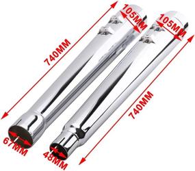 img 3 attached to 🔊 Chrome Megaphone Exhaust Pipe for 2017-2020 Touring, Bagger Models: Street Glide, Dresser, Road King, Electra Glide, Road Glide, Ultra Glide