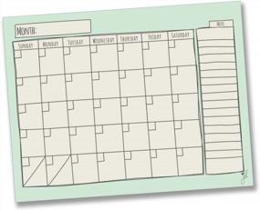 img 3 attached to Jennakate - Mint Magnetic Dry Erase Refrigerator Calendar - Monthly Refrigerator Planner - Schedule Board Calendar- Family Command Center -18" X 14
