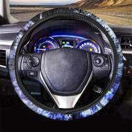 enhance your car's style with coloranimal 15-inch blue snowflake automotive cloth wrap steering wheel cover! логотип