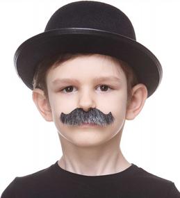 img 2 attached to Rock Your Style With Mustaches Self Adhesive Fake Mustache For Kids - Perfect Costume Accessory For Your Little Ones!