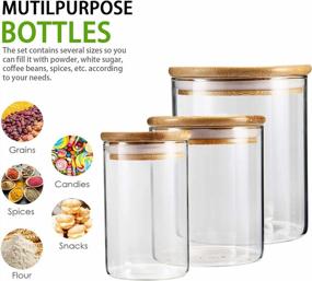 img 2 attached to Keep Your Food Fresh With YULEER Airtight Glass Storage Containers - Set Of 3