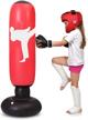 unleash your inner fighter: freestanding bounce back punching bag for kids and adults- perfect for karate, mma, taekwondo and fitness logo