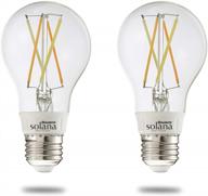 bulbrite solana 2-pack a19 wifi connected edison filament led smart light bulb, clear логотип
