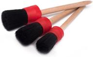 🔧 premium detail brush set for wheels, interior, leather, and trim - pack of 3 logo