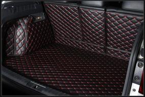 img 2 attached to WillMaxMat Cargo Liner For 2019-2022 Mercedes G Class G350 G500 G55 G63 G65 Trunk Mat Custom Cargo Mat(Black With Red Stitching)