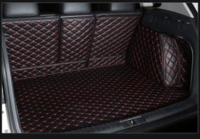 img 3 attached to WillMaxMat Cargo Liner For 2019-2022 Mercedes G Class G350 G500 G55 G63 G65 Trunk Mat Custom Cargo Mat(Black With Red Stitching)