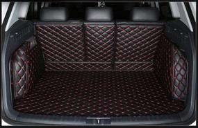 img 4 attached to WillMaxMat Cargo Liner For 2019-2022 Mercedes G Class G350 G500 G55 G63 G65 Trunk Mat Custom Cargo Mat(Black With Red Stitching)