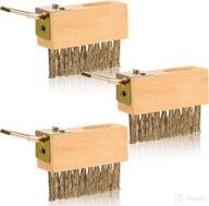 🧹 ultimate 3 pack moss removal tools: deck crevice tool, grout brush cleaner wire brush, moss scraper weed remover - ideal for bricks, flagstone, concrete, pavements, sidewalk logo