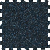 incstores 6mm thick energy rubber interlocking floor tiles large recycled rubber floor tiles for a stronger and safer basement, home gym, shed, or trailer blue, 4 pack logo