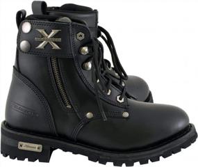 img 3 attached to Women'S Black Leather Zippered Motorcycle Boots - Xelement 2505 Righteous - Size 9