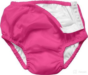 img 1 attached to 👶 Green Sprouts Baby Ultimate Reusable Snap Swim Diaper - Hot Pink (3-6 Months)