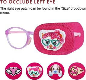 img 1 attached to Astropic 4Pcs Left Eye Patches for Kids Glasses - Pink: Eye Care Solution