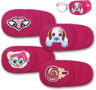 astropic 4pcs left eye patches for kids glasses - pink: eye care solution logo