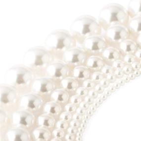 img 2 attached to 200 Strand Of White Swarovski Crystal Round Pearl Beads - 3Mm, High-Quality Jewelry Making Supplies