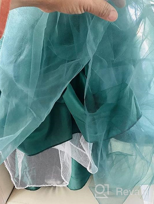 img 1 attached to Kids Lace Pageant Party Christmas Ball 👗 Gown Dress with Long Sleeves - Flower Girl Dress review by Leslie Mayo