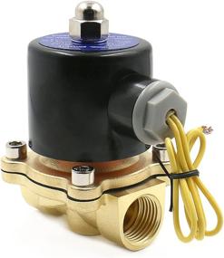 img 4 attached to Baomain 1/2 Inch Brass Electric Solenoid Valve For Water, Air, And Fuels - N/C Valve With AC 220V Power Supply