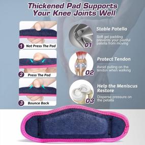img 3 attached to IPOW 2 PACK Knee Support For Women, Patellar Tendon Support Strap & Knee Pain Relief For Adult, Knee Brace For Hiking, Running, Tennis, Volleyball & Squats