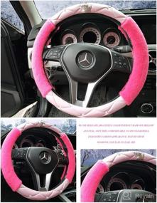 img 3 attached to Color Diamond Leather Steering General Interior Accessories