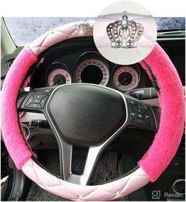 img 2 attached to Color Diamond Leather Steering General Interior Accessories