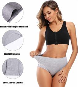 img 2 attached to Molasus Women'S High Waisted Full Coverage Cotton Panties - Regular & Plus Sizes Available